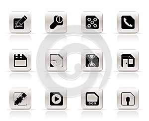 Mobile Phone, Computer and Internet Icons