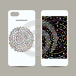 Mobile phone cover design, floral mandala