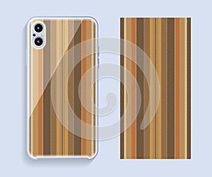 Mobile phone cover design. Template smartphone case vector pattern