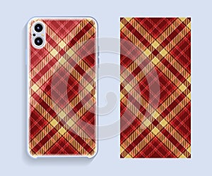 Mobile phone cover design. Template smartphone case vector pattern