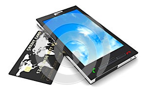 Mobile phone and credit card