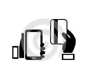 Mobile phone and credit card icons