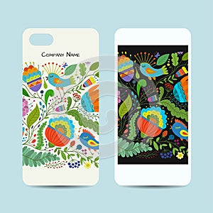 Mobile phone design, floral background