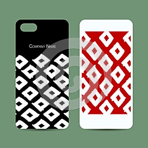 Mobile phone design, geometric fabric pattern