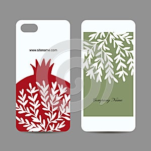 Mobile phone design, pomegranate background