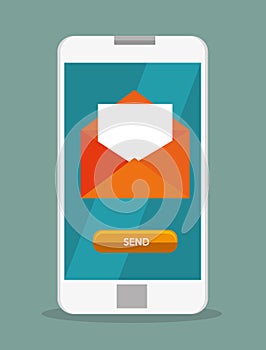 mobile phone email envelope icon design