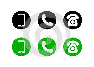 Mobile phone icon on isolated background.Set of call icon and telephone, smart in flat style for web.vector