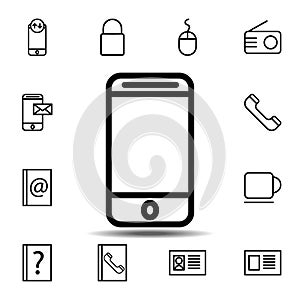 Mobile Phone icon. Simple thin line, outline vector element of minimalistic, web icons set for UI and UX, website or mobile