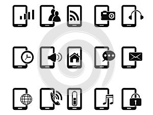 Mobile phone icons set