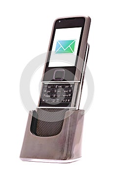 Mobile phone with incoming message (SMS)