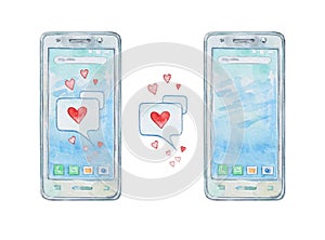 Mobile phone interface with like comments