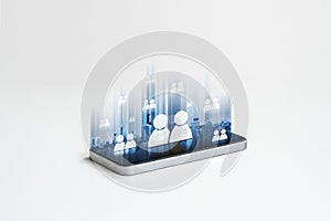 Mobile phone internet network, social networking and communication technology
