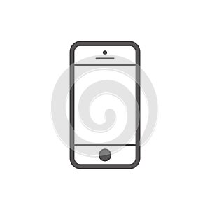 Mobile phone iphone  outline flat style icon. Smartphone outline style icon vector eps10. outline vector sign for web design.