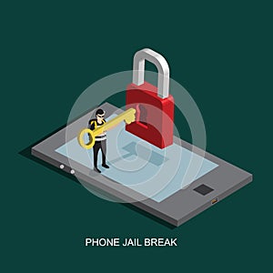 Mobile phone jail break