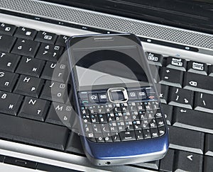 Mobile phone and laptop