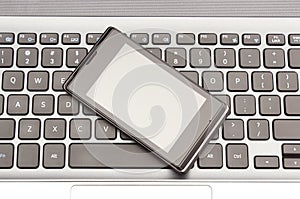 Mobile phone with laptop keyboard