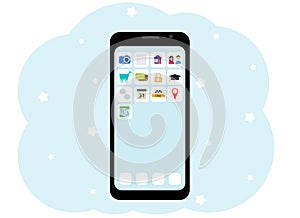 Mobilní telefon los z ikony odlišný aplikace 