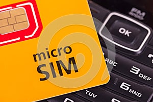 Mobile phone with micro sim card