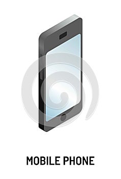 Mobile phone modern device or gadget smartphone isolated object