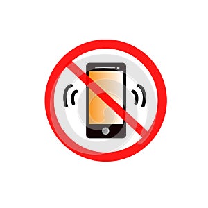 Mobile phone not allowed icon