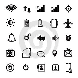 Mobile Phone Notification Icons