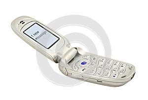 Mobile phone with ONE NEW MESSAGE text