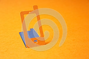 Mobile phone paper symbol