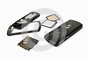 Mobile phone in parts