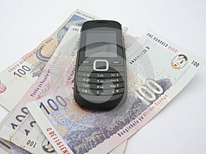 Mobile phone on Rands photo