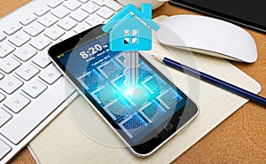 Mobile phone with real estate application