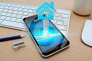 Mobile phone with real estate application