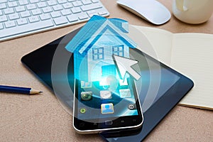 Mobile phone with real estate application