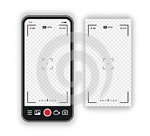 Mobile phone with record frame camera