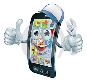 Mobile phone repair character photo