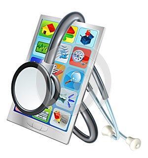 Mobile Phone Repair Health Concept
