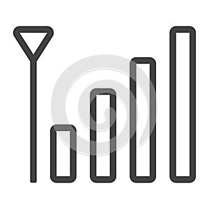 Mobile phone signal line icon, web and mobile,