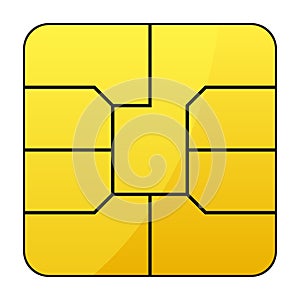 Mobile phone sim card - vector