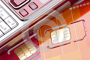 Mobile phone with sim cards