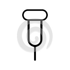 mobile phone sim ejector opening needle icon vector design