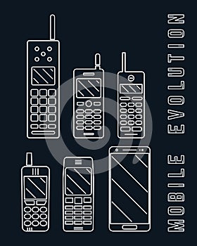 Mobile phone - Smartphone evolution line design