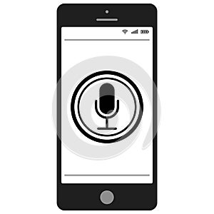Mobile phone smartphone with voice control and search
