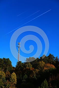 Mobile phone station aircraft way nature