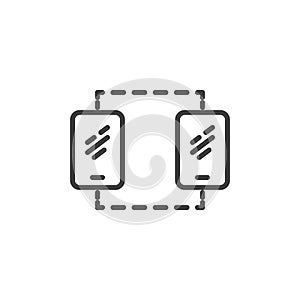 Mobile phone sync connection line icon