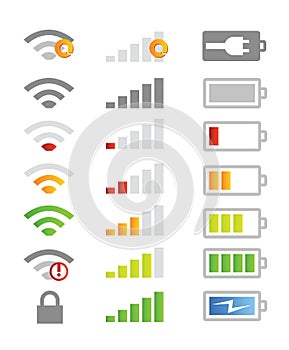 Mobile phone system icons