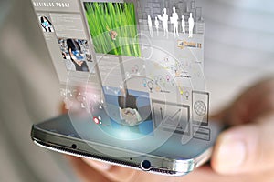 Mobile Phone Technology Virtual Screen