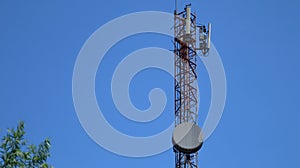 Mobile phone Telecommunication Radio antenna Tower. Cell phone tower
