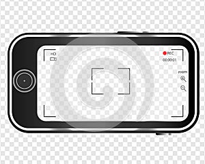 Mobile phone transparent camera. record video