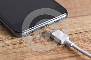 Mobile phone with usb charging cable