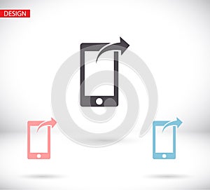 Mobile phone vector icon app; application; black; business; buttons; call