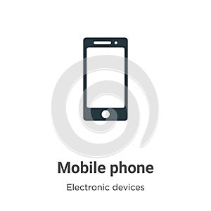 Mobile phone vector icon on white background. Flat vector mobile phone icon symbol sign from modern electronic devices collection
